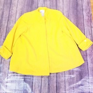 Bosch Womens Jacket Gold Size 2XL XXL Button Front Long Sleeve Collared Pockets